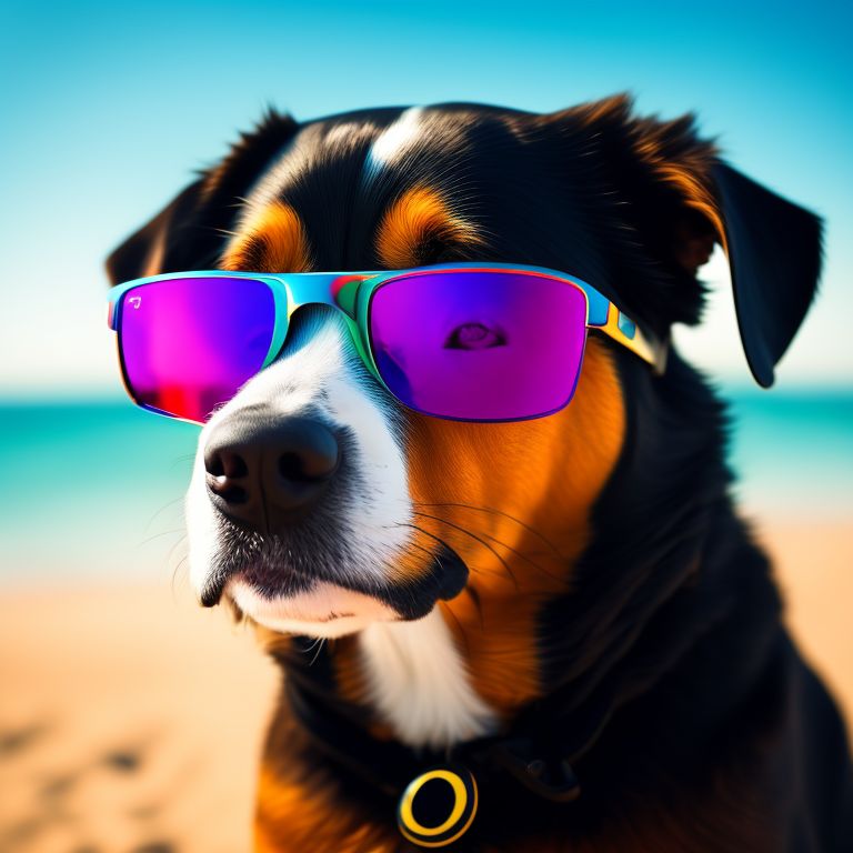 Smooth Digity Dog wearing Oakley sunglasses