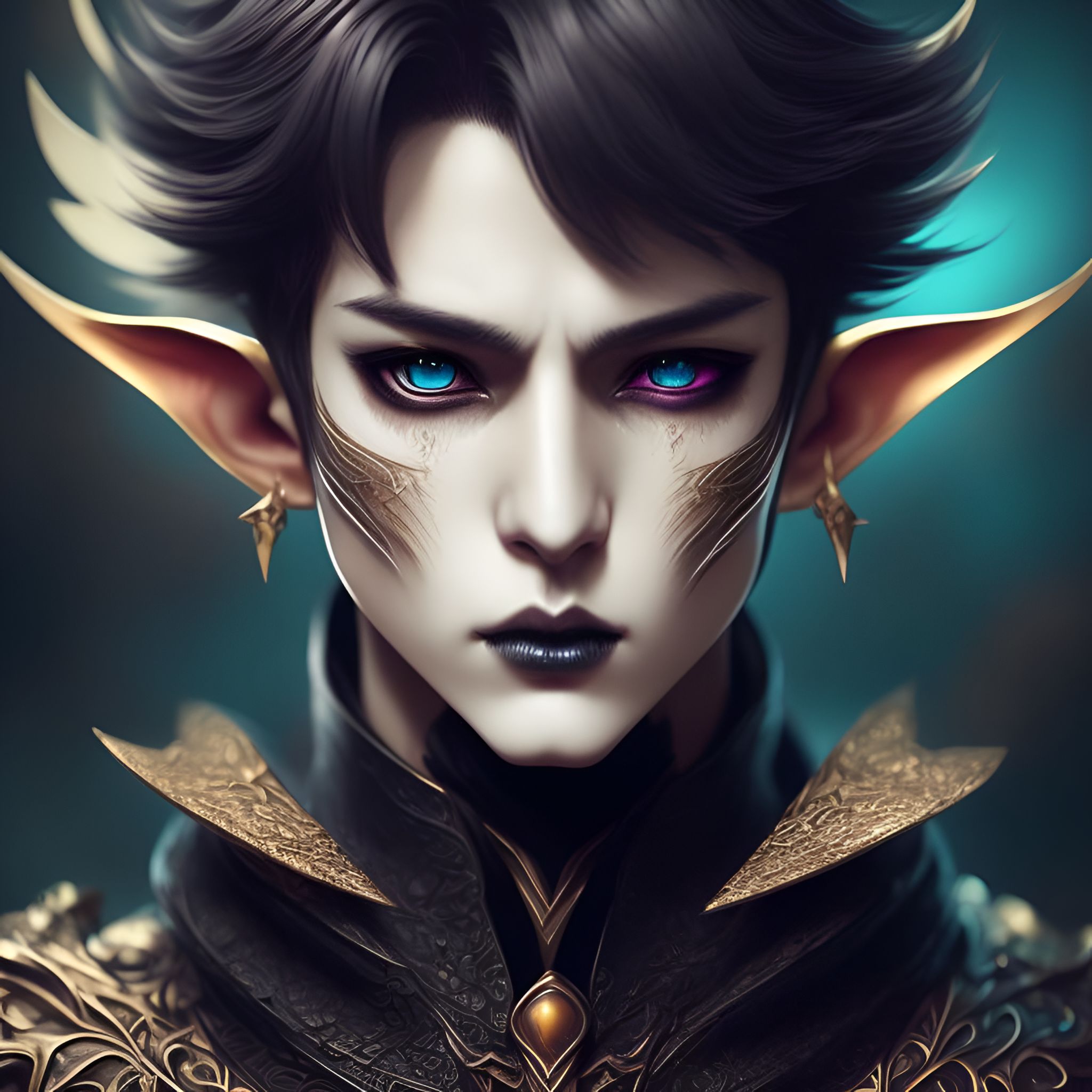 CamillaKr: flamboyant, Fantasy, digital art, proportionate eyebrows ...