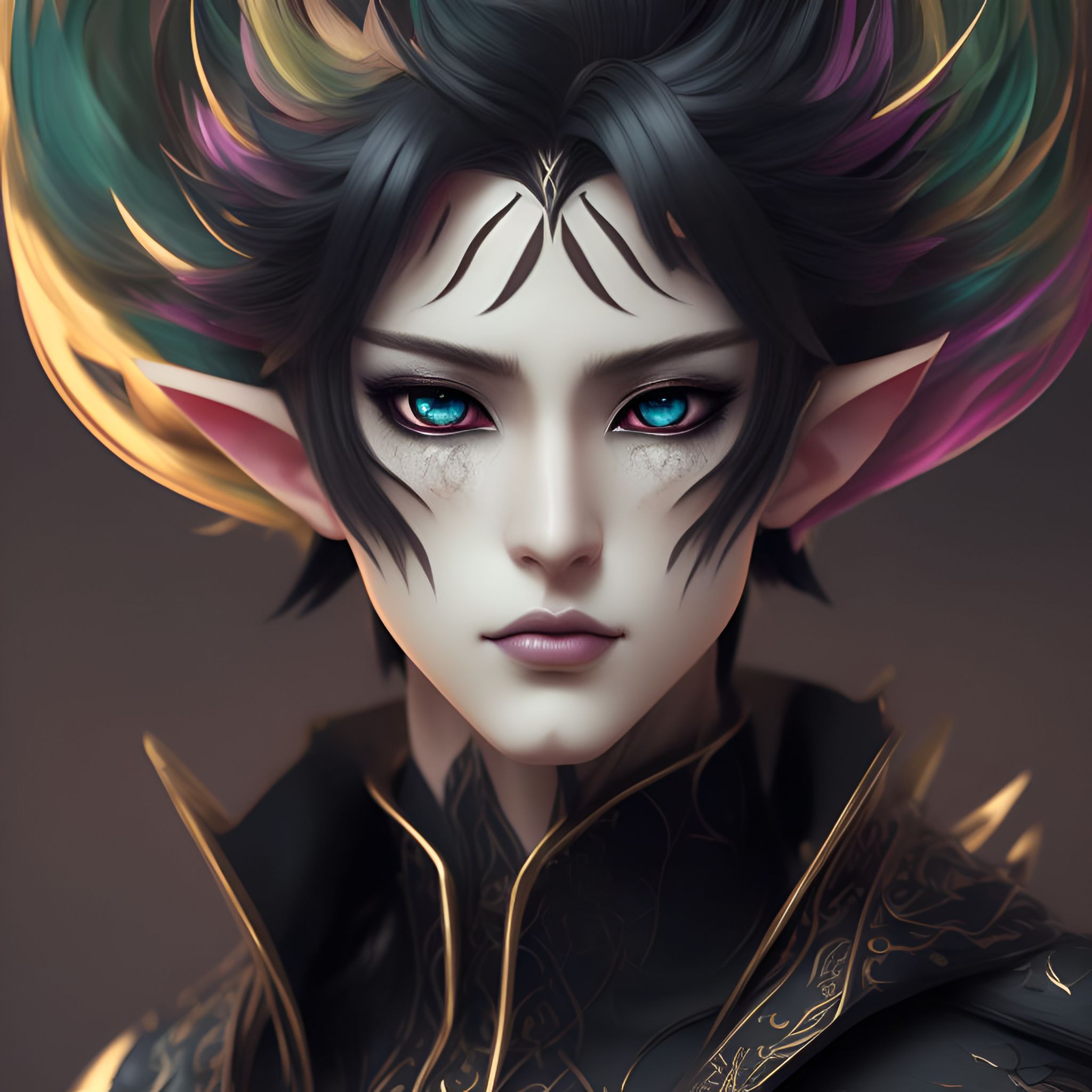 CamillaKr: flamboyant, Fantasy, digital art, proportionate eyebrows ...