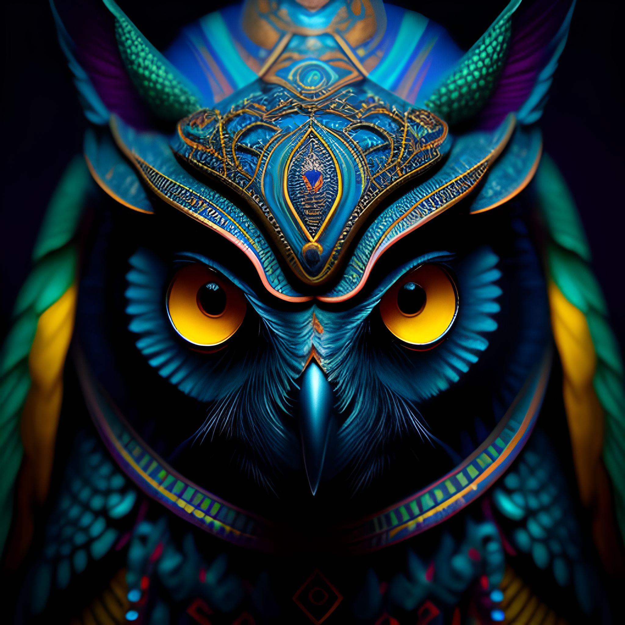 Enter_Spire: Use reference picture to create an ancient egyptian god owl