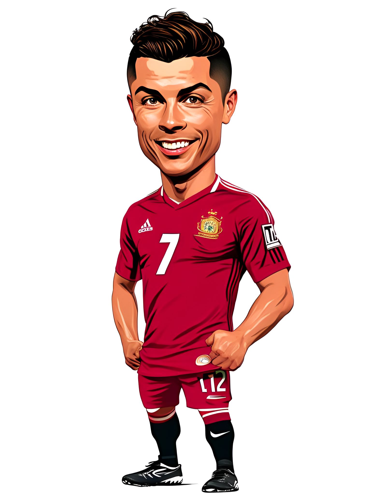 Art-Kingdom: caricature of Cristiano Ronaldo, --uplight