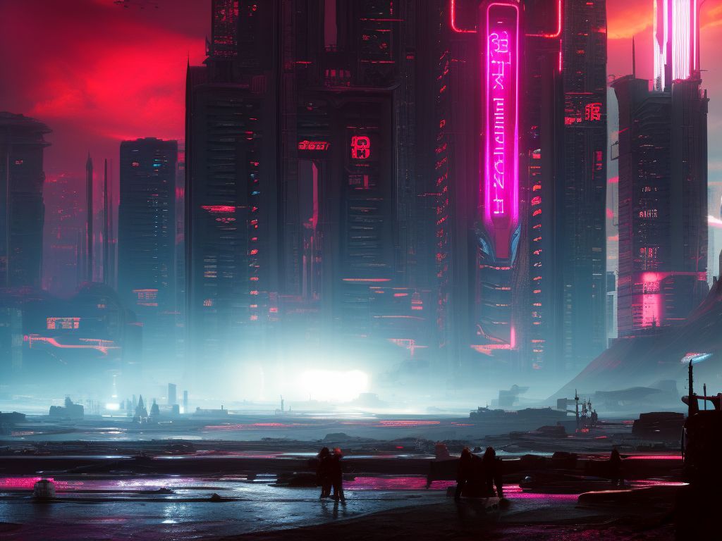 awful-jaguar951: neon cyberpunk cityscape