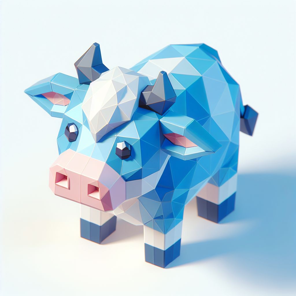 small-rabbit618: A blue cow