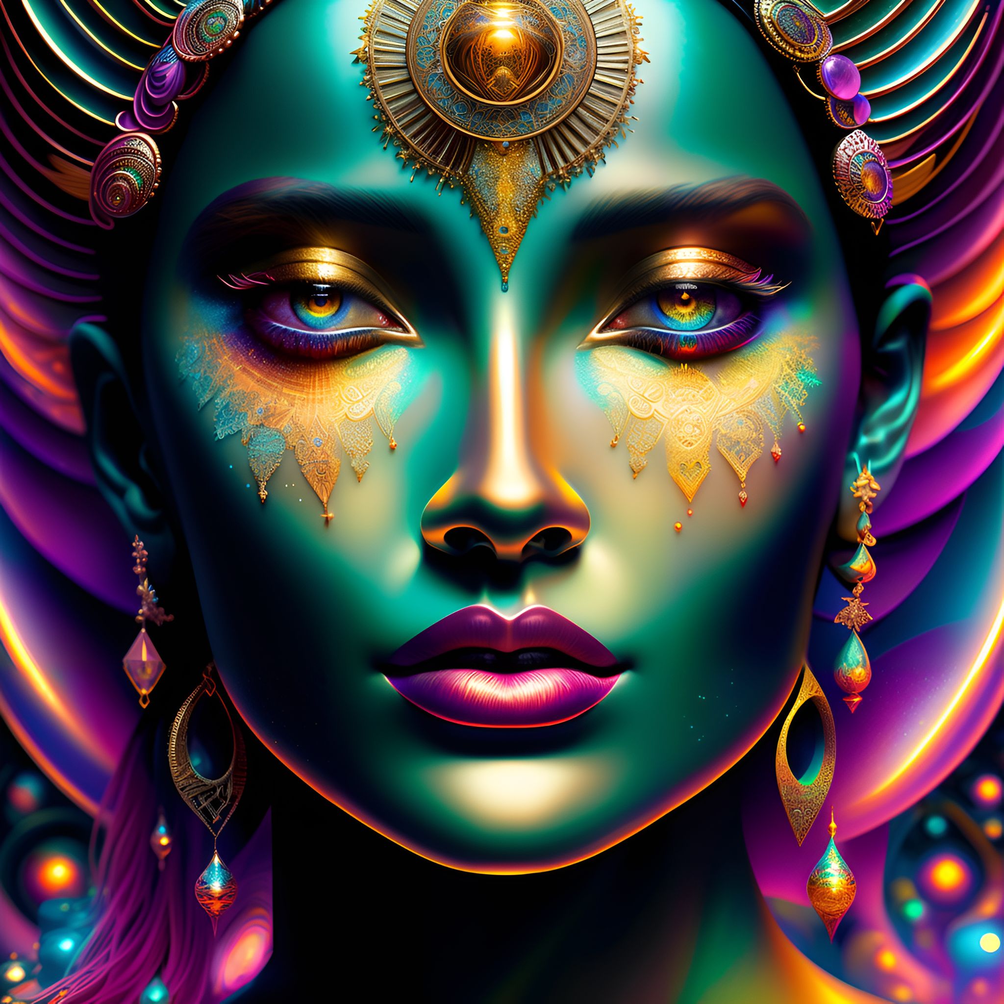 FoulRabbit Goddess, smooth textures, Digital painting, Artstation