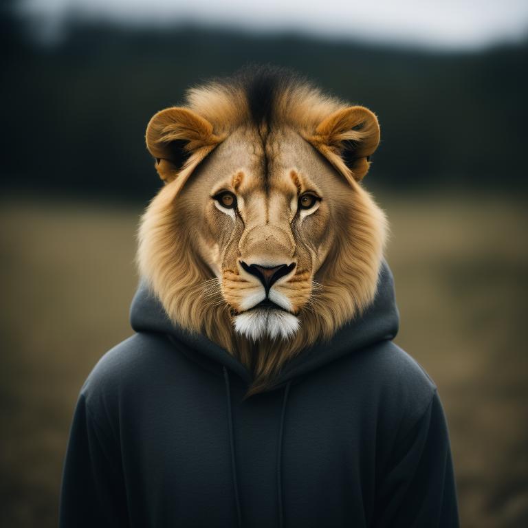 Lion hoodie clearance with ears