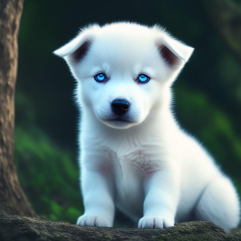 husky with green eyes