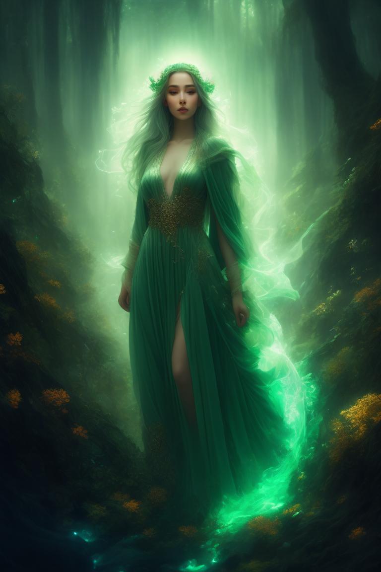 softant926 Female nature spirit that looks life an elf, draped in a