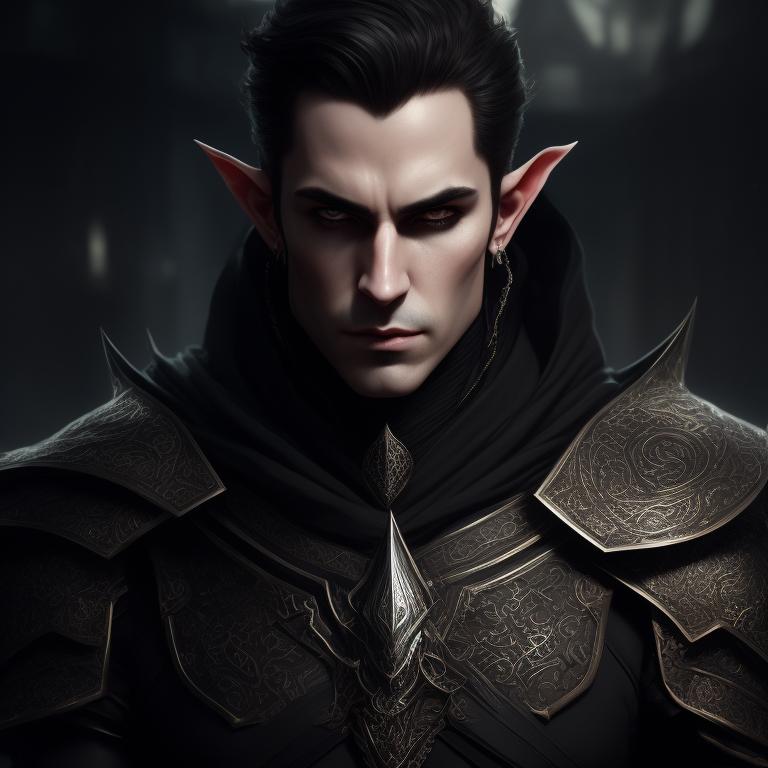 wasteful-finch0: Baldur's Gate portrait of a sinister handsome cunning ...