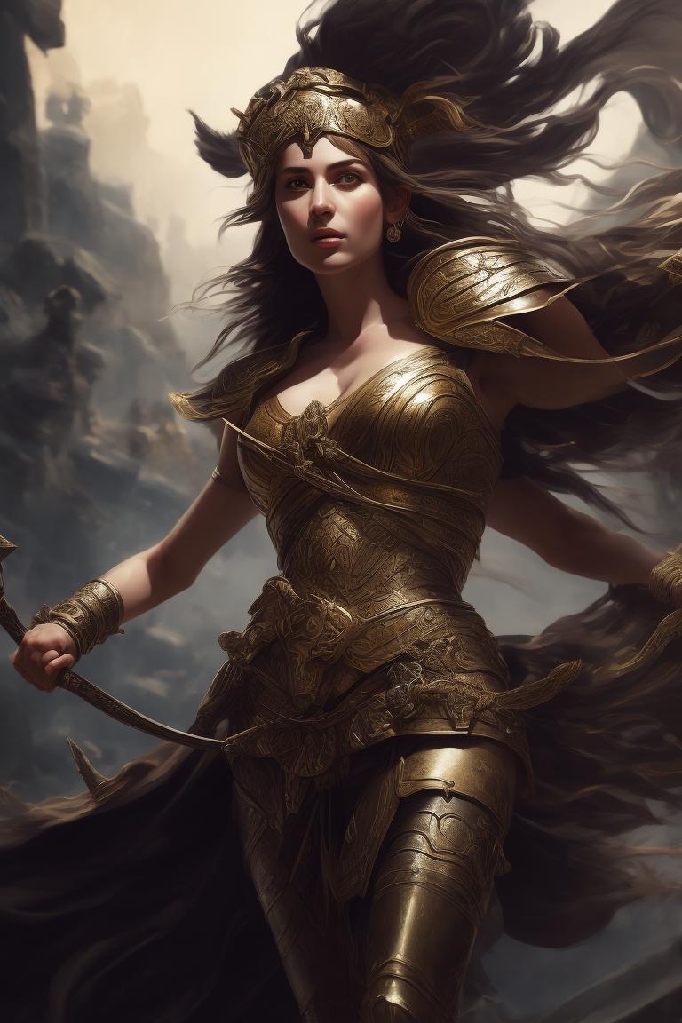 real-termite418: athena greek goddess in battle using a bow, she has ...