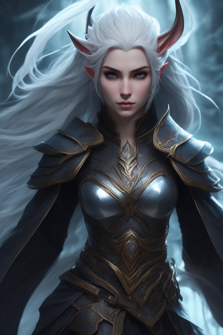 TonyStorm: Female Sorcerer, high elf, ice magic, emanating icy auras ...