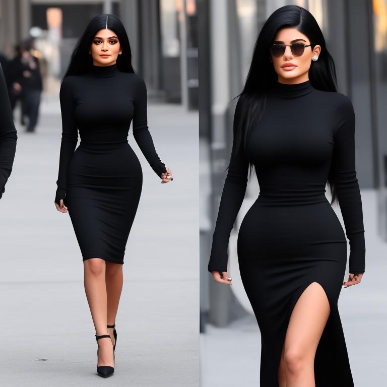 Kylie Jenner showcases her toned curves and ample cleavage in bodycondress