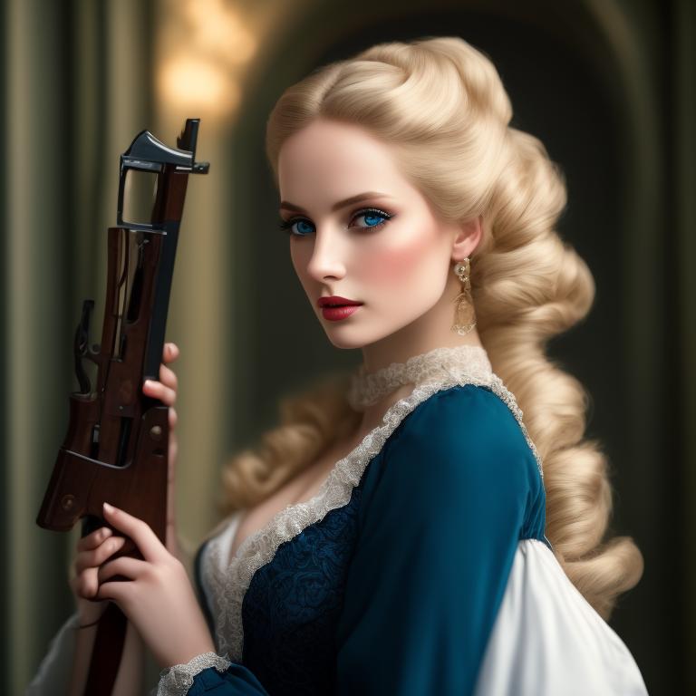 Ladykarissa Young Beautiful Regency Femme Fatale Long Blonde Hair