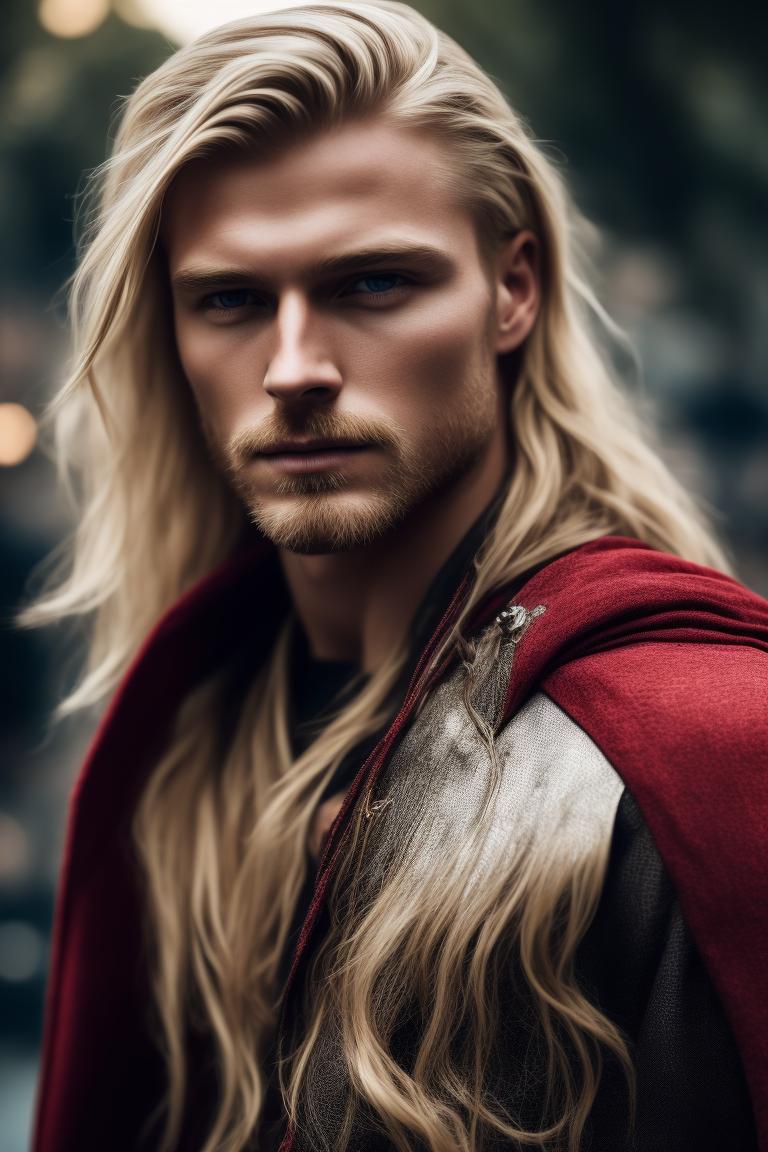 aryapratm: Erling Haaland, Marvel, Clean shave, Long hair blonde, Thor ...