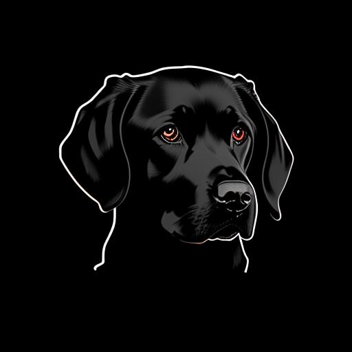 plastic-bat99: dark and angry black lab baring teeth, grungy detail ...