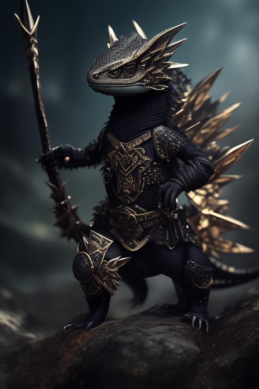 Raighn A Cute Tiny Black Dragon Stands Alone In A Clearing Scantily