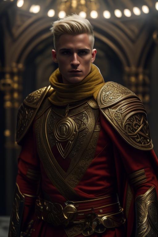 Trinixerina: Handsome young noble fighter, front view, Celtic, blonde ...