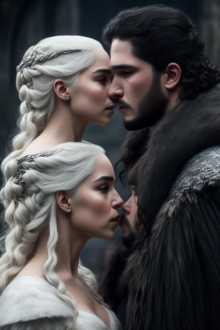 Juicy-frog17: Realistic Faces Like Daenerys Targaryen And Jon Snow Kissing