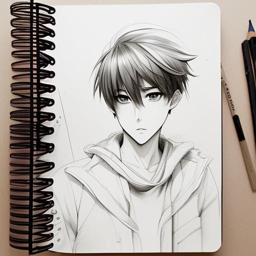 Draw Anime Boy With Mask, Realistic Anime Drawing