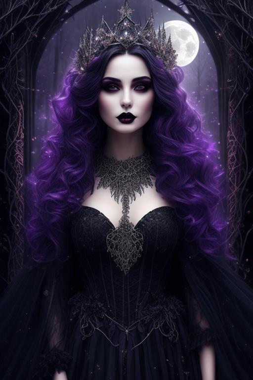 remote-crane993: beautiful gothic witch, wear crystal crown, beautiful ...