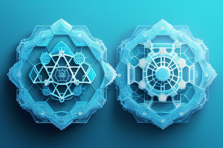 abstract technology background concept. gear wheel with blue