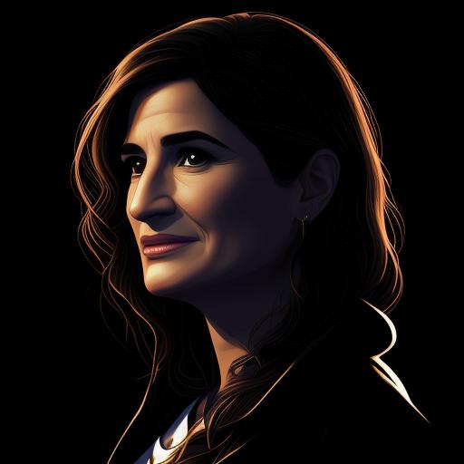 ugly-tiger729: Kathryn Hahn parks and Rec portrait, poncho