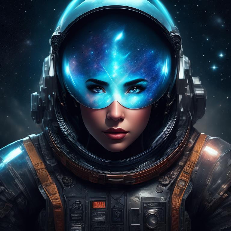 Demi Sullivan, a rugged space explorer, with a backdrop of stars and nebulas, the image is highly detailed, with intense lighting creating dramatic shadows on his face, the style is reminiscent of classic science fiction book covers, with intricate details on sullivan's spacesuit and equipment, the image has a matte finish, giving it a timeless quality. created by artists ross tran and artgerm, this digital illustration is trending on artstation.