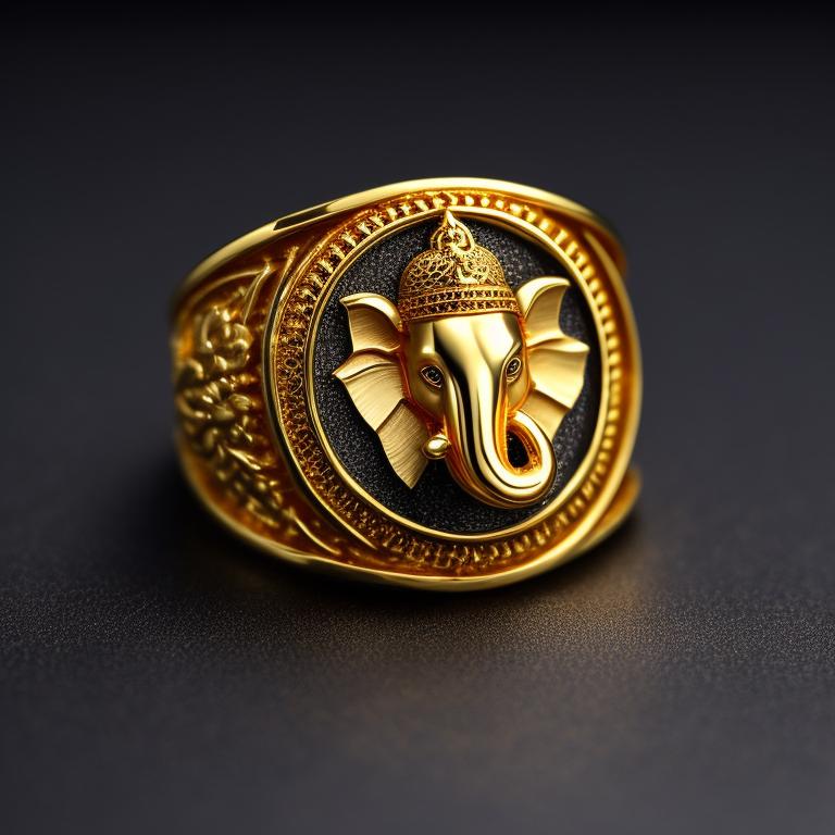 Ganesh clearance ring gold