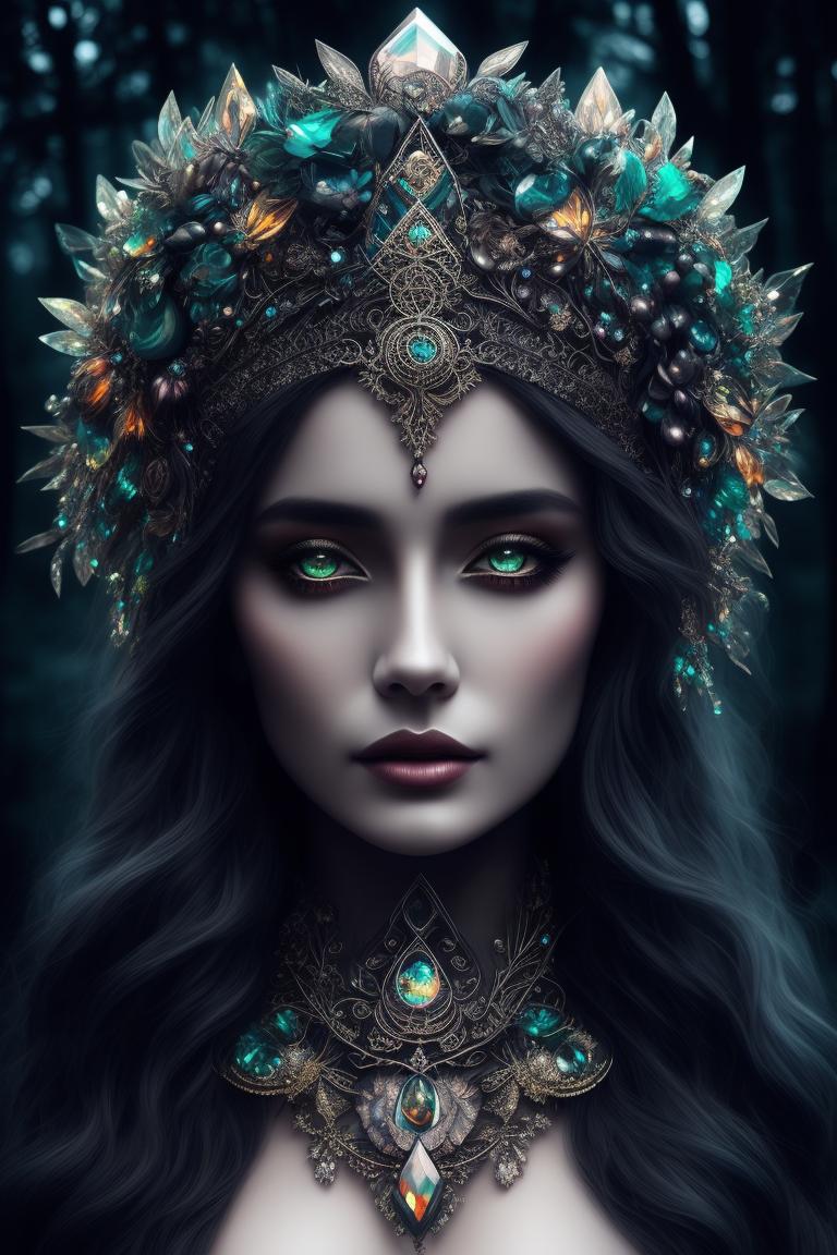 canine-crab5: beautiful mother earth goddess, wear crystal crown ...