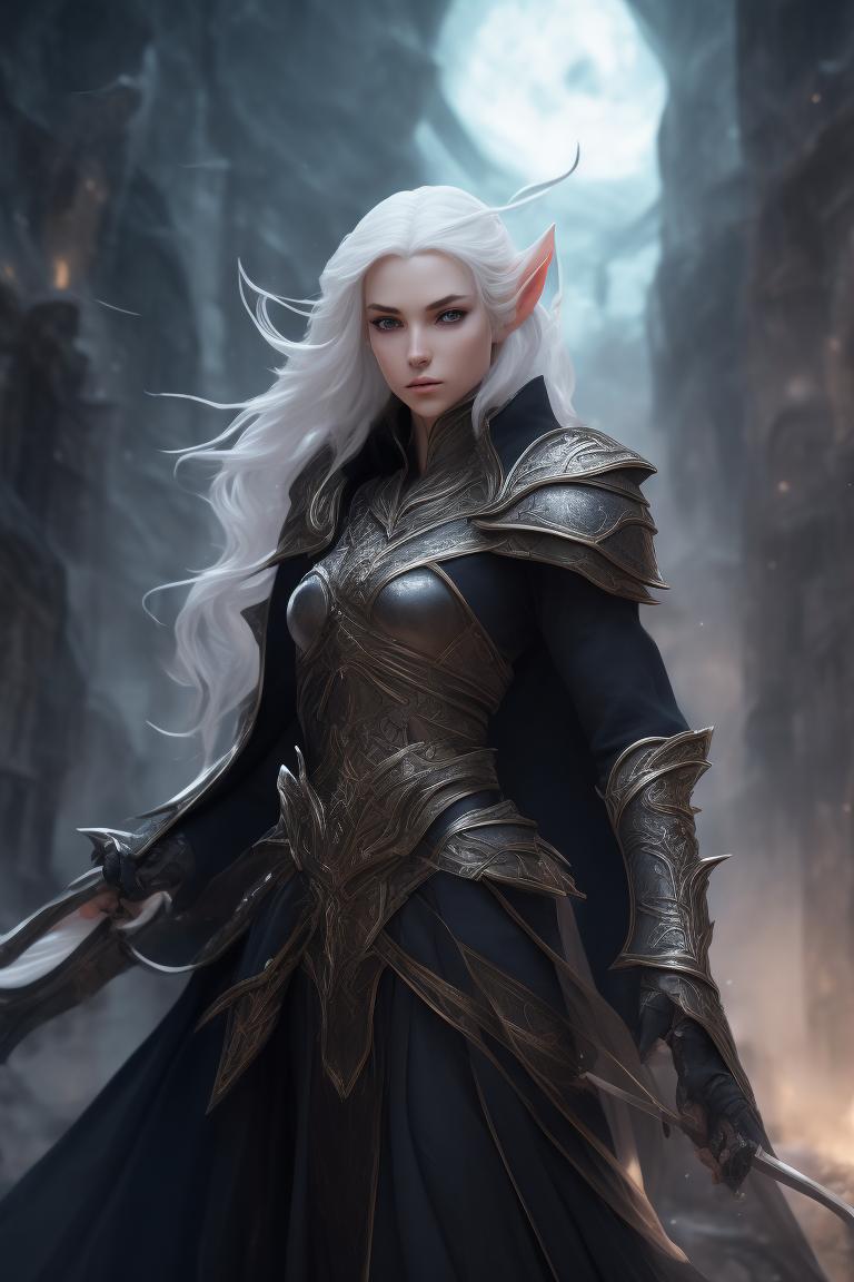 TonyStorm: Female Sorcerer, high elf, ice magic, emanating icy auras ...